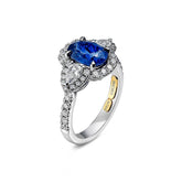 Blue Sapphire & Diamond Ring - Dracakis Jewellers